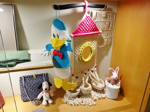 マクラメ　展示棚